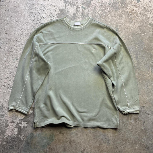 Khaki green Oxbow sweatshirt surf wear 00s - L