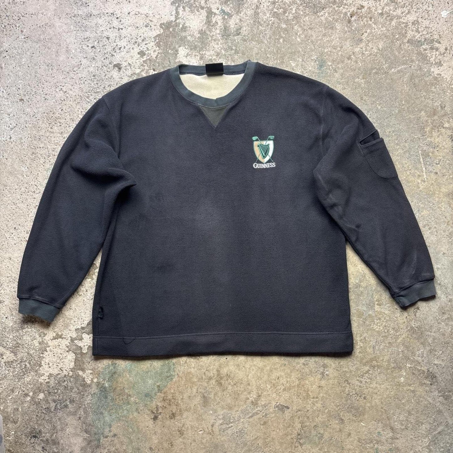 Vintage Guinness Fleece Sweatshirt with Golf logo - XL