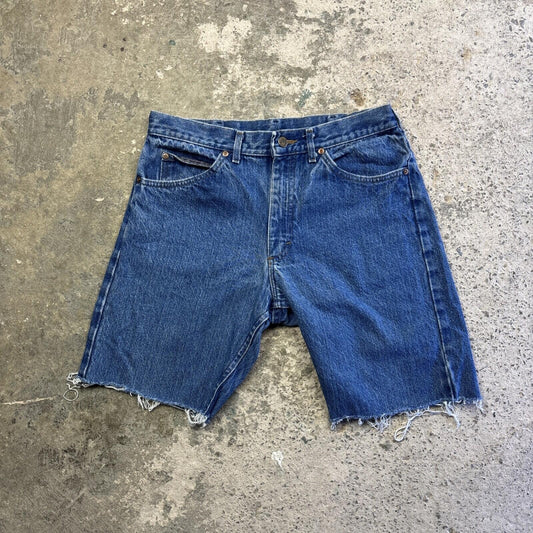 Blue Denim Lee Cut Off Jean Shorts | W33"
