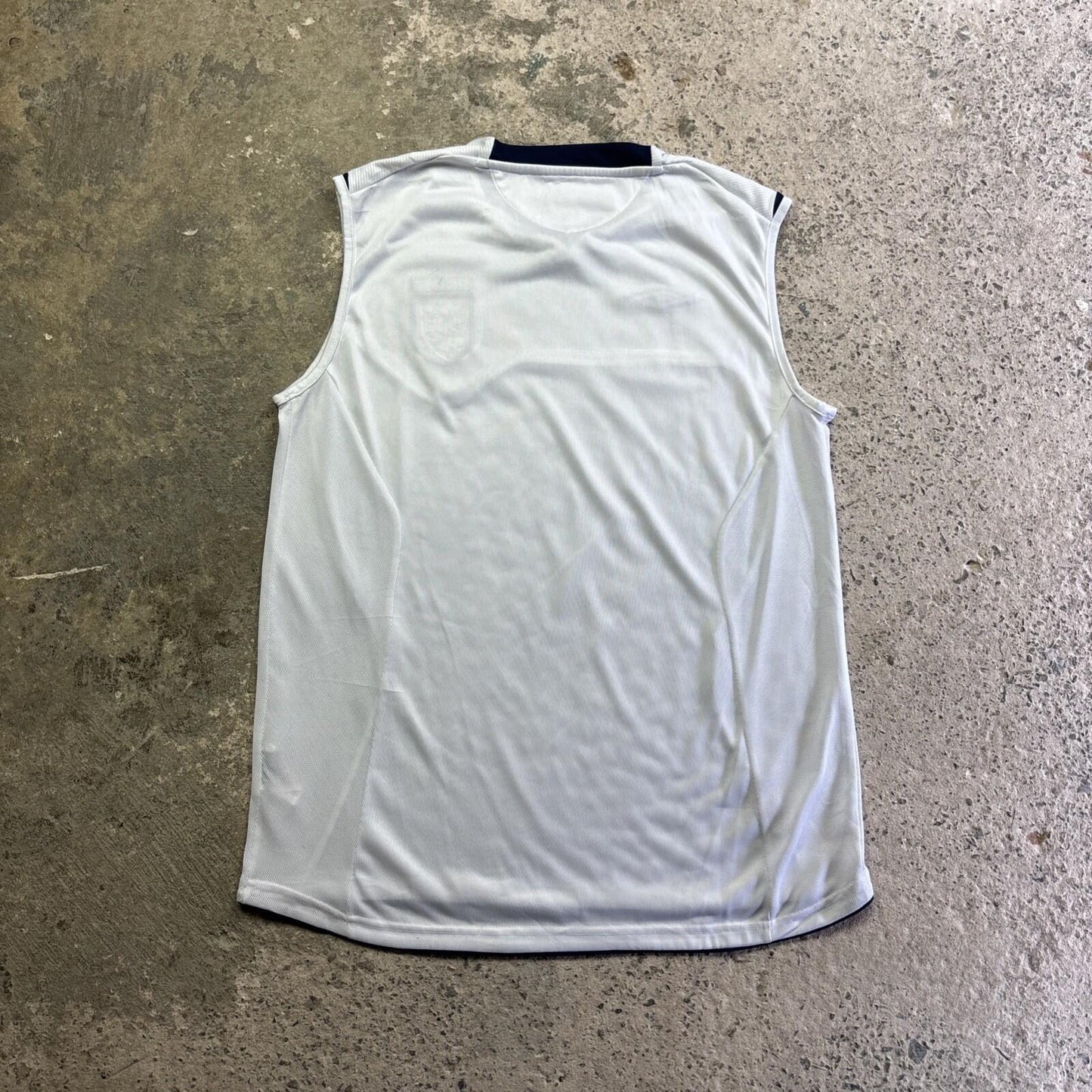 White 2000s Umbro England Football Training Vest | Size: L