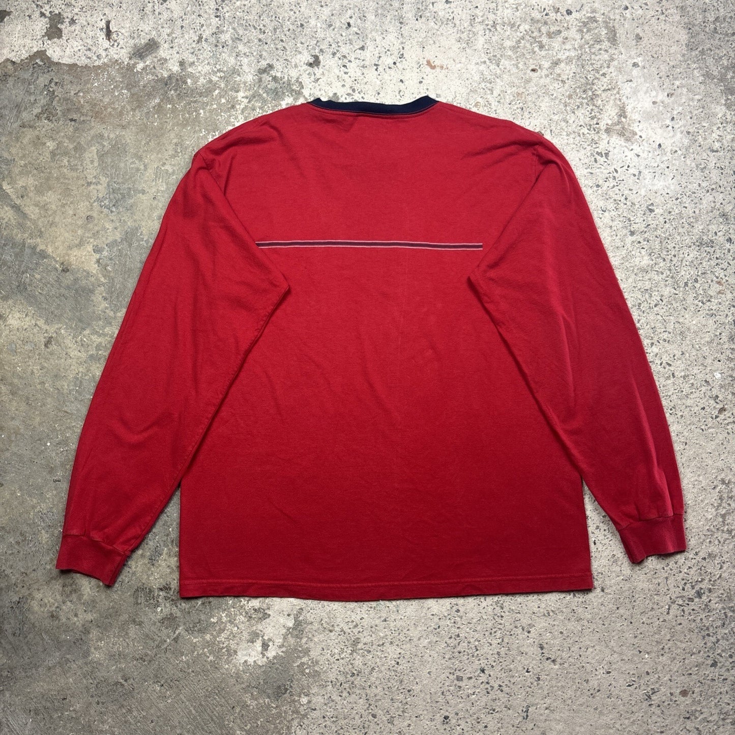 Red Long-Sleeve Náutica Graphic T-Shirt | Size: 2XL