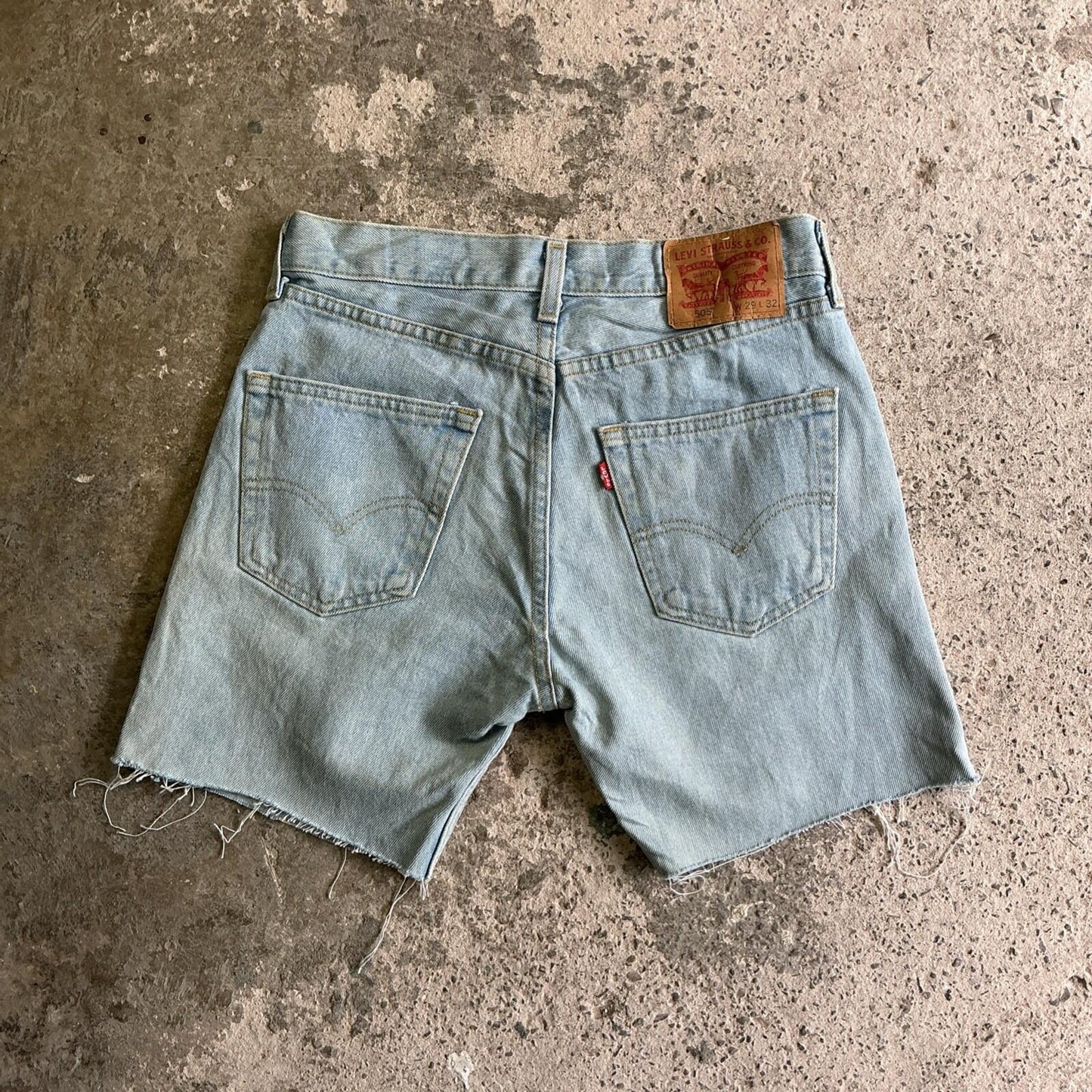 Light Blue Levi’s Cowboy Print Jean Shorts | W29