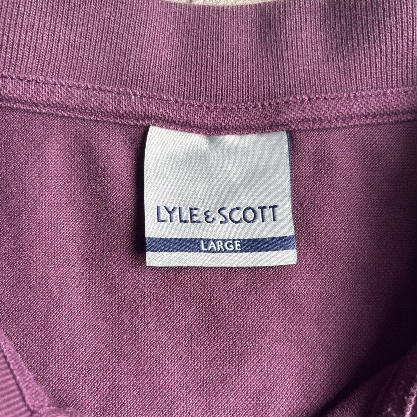 Purple Lyle & Scott Classic Embroidered Logo Polo Shirt | Size L
