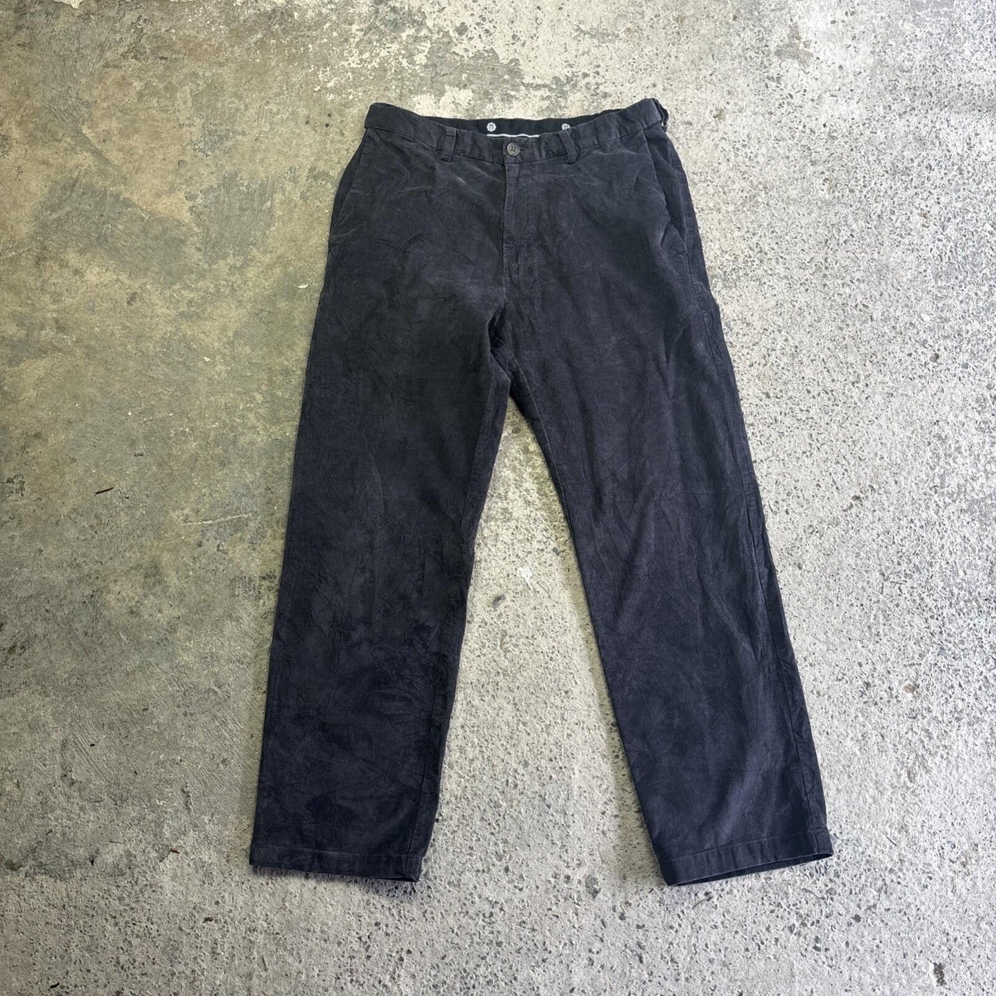 Navy Blue Corduroy Haggar Trousers | W34"