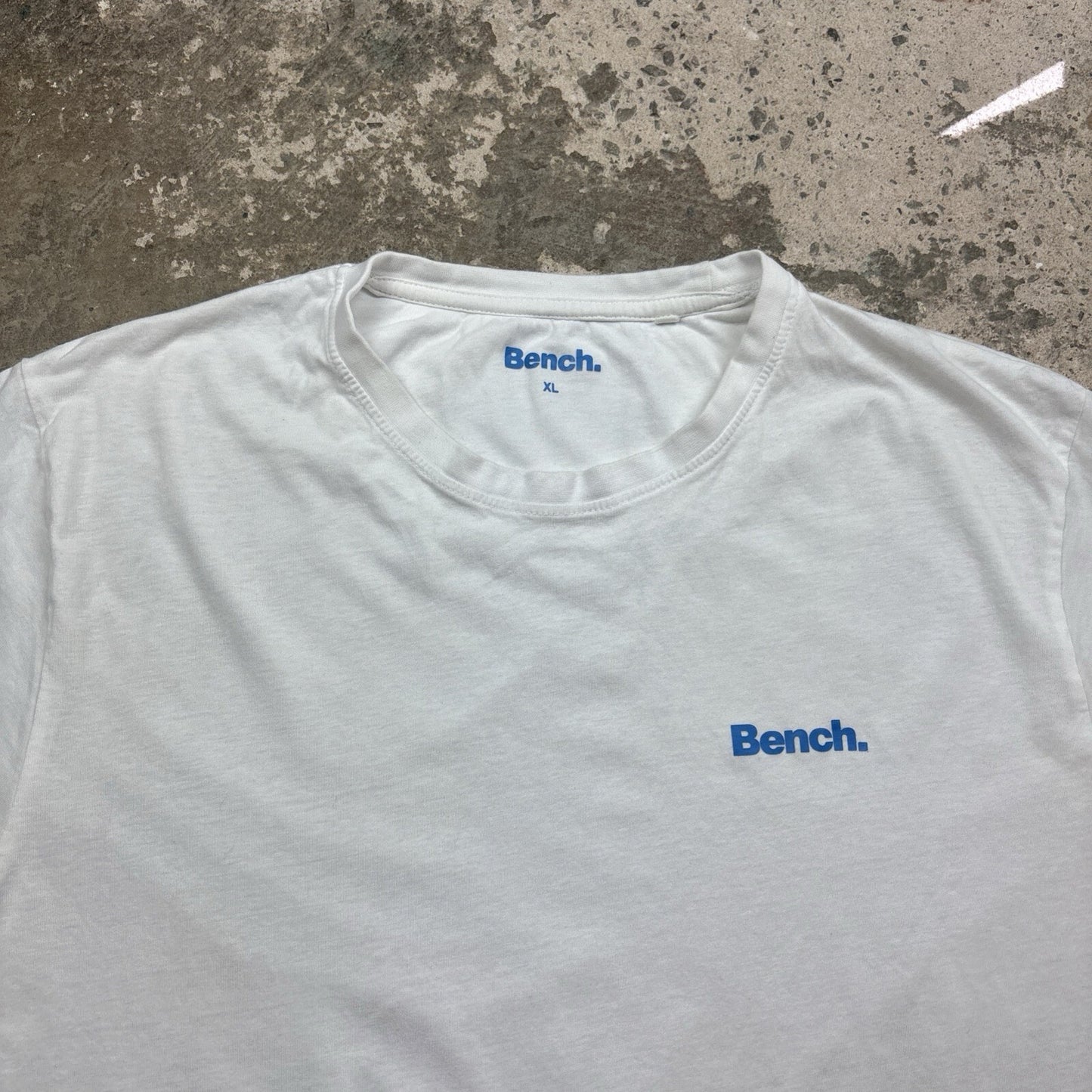 White Bench Logo Print T-Shirt | Size XL