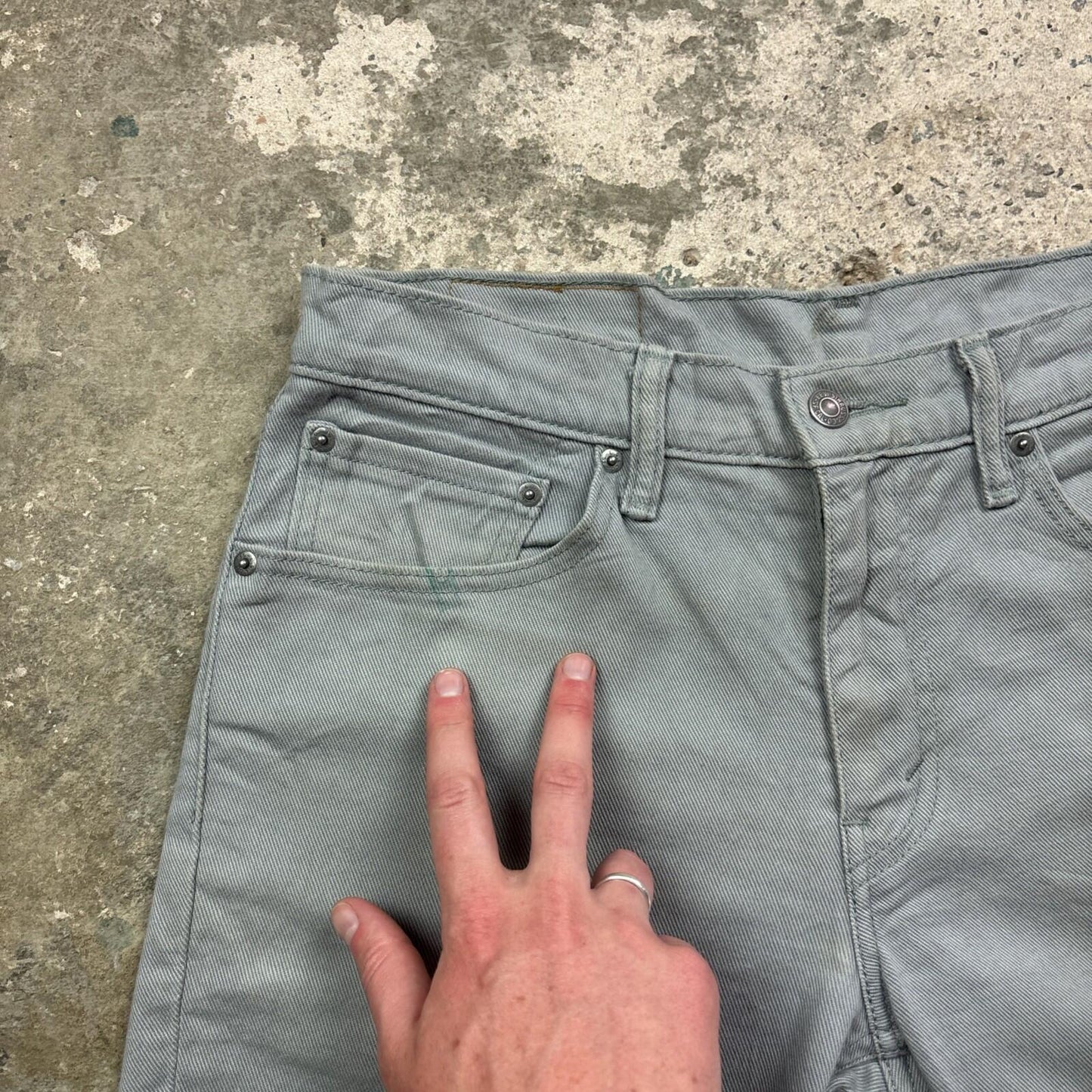 Grey Denim Levi’s 511 Cut Off Jean Shorts | W32"