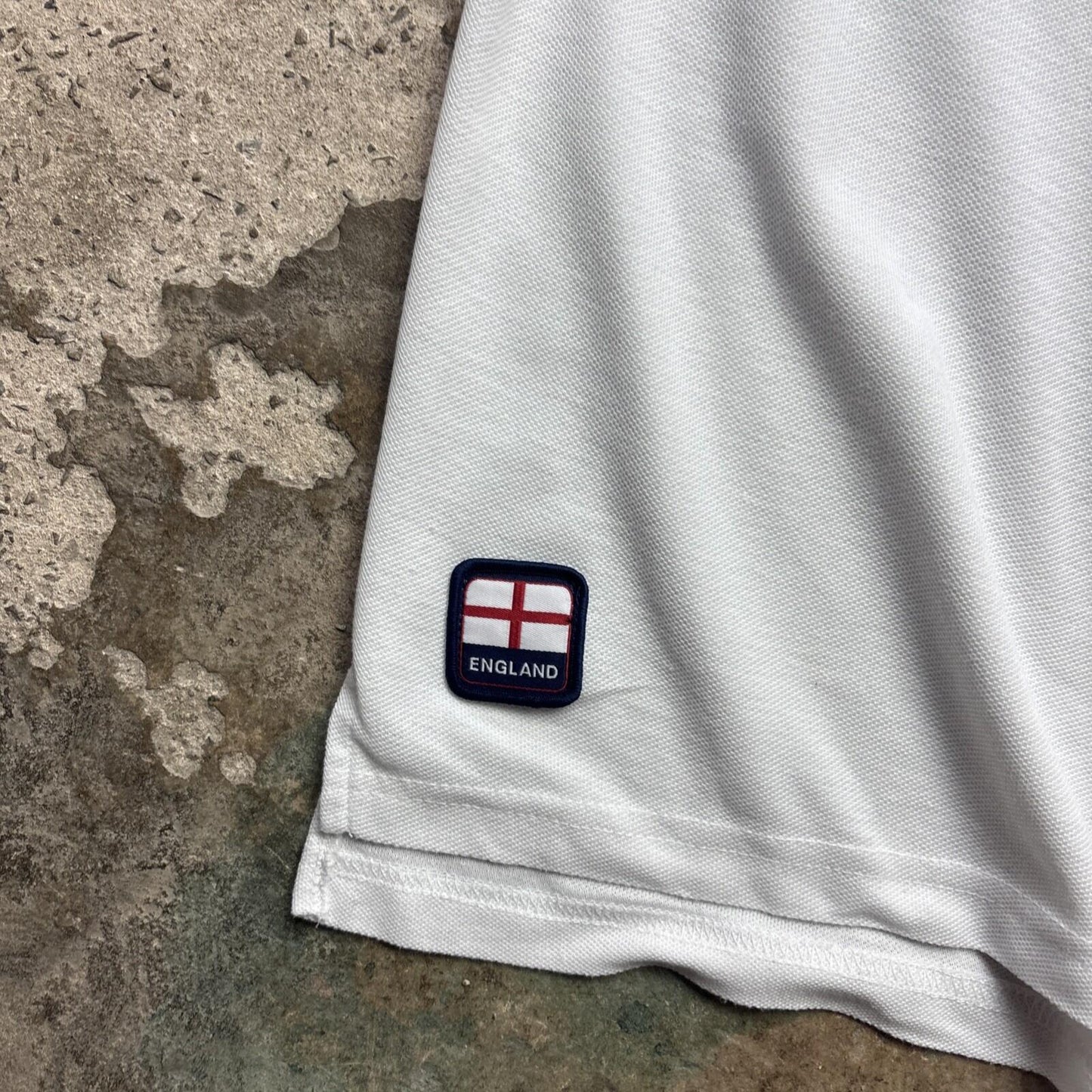 Vintage White Admiral England Football Polo Shirt | L