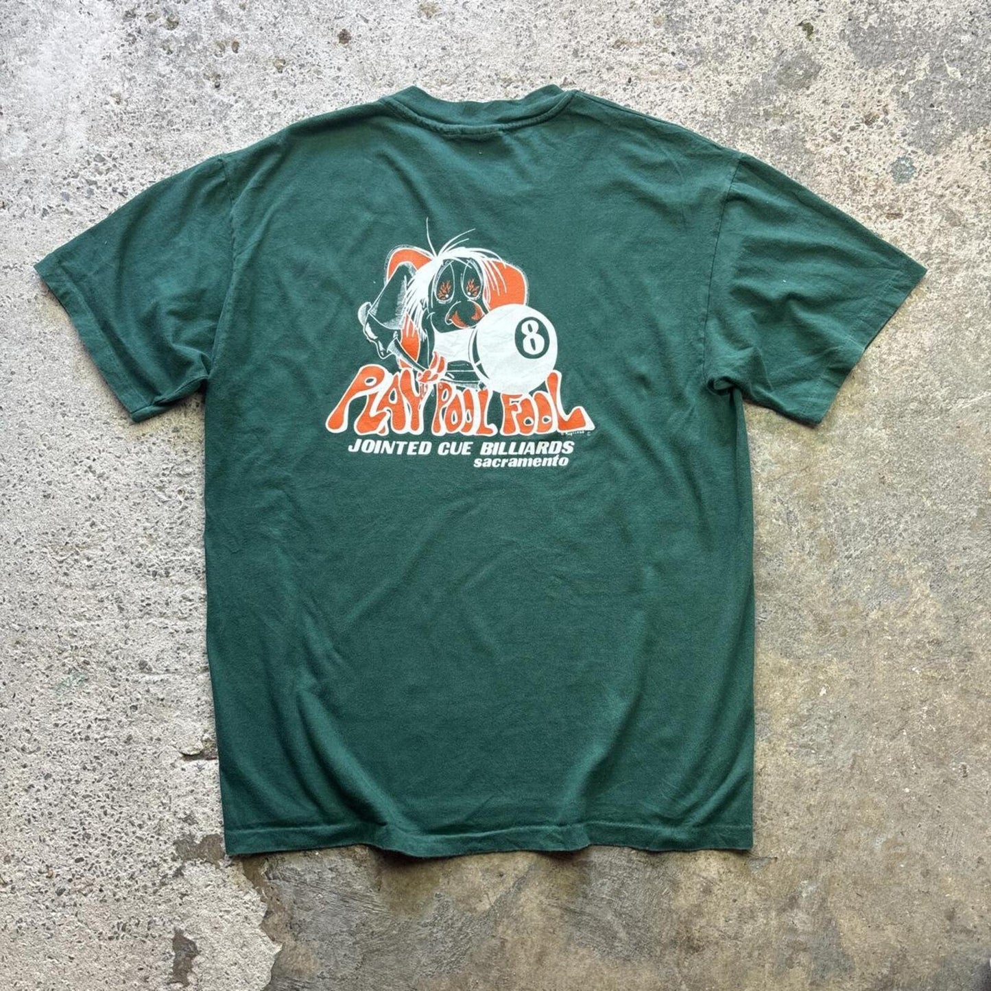 Vintage Green ‘Jointed Cue’ single stitch Hanes Beefy t-shirt - L