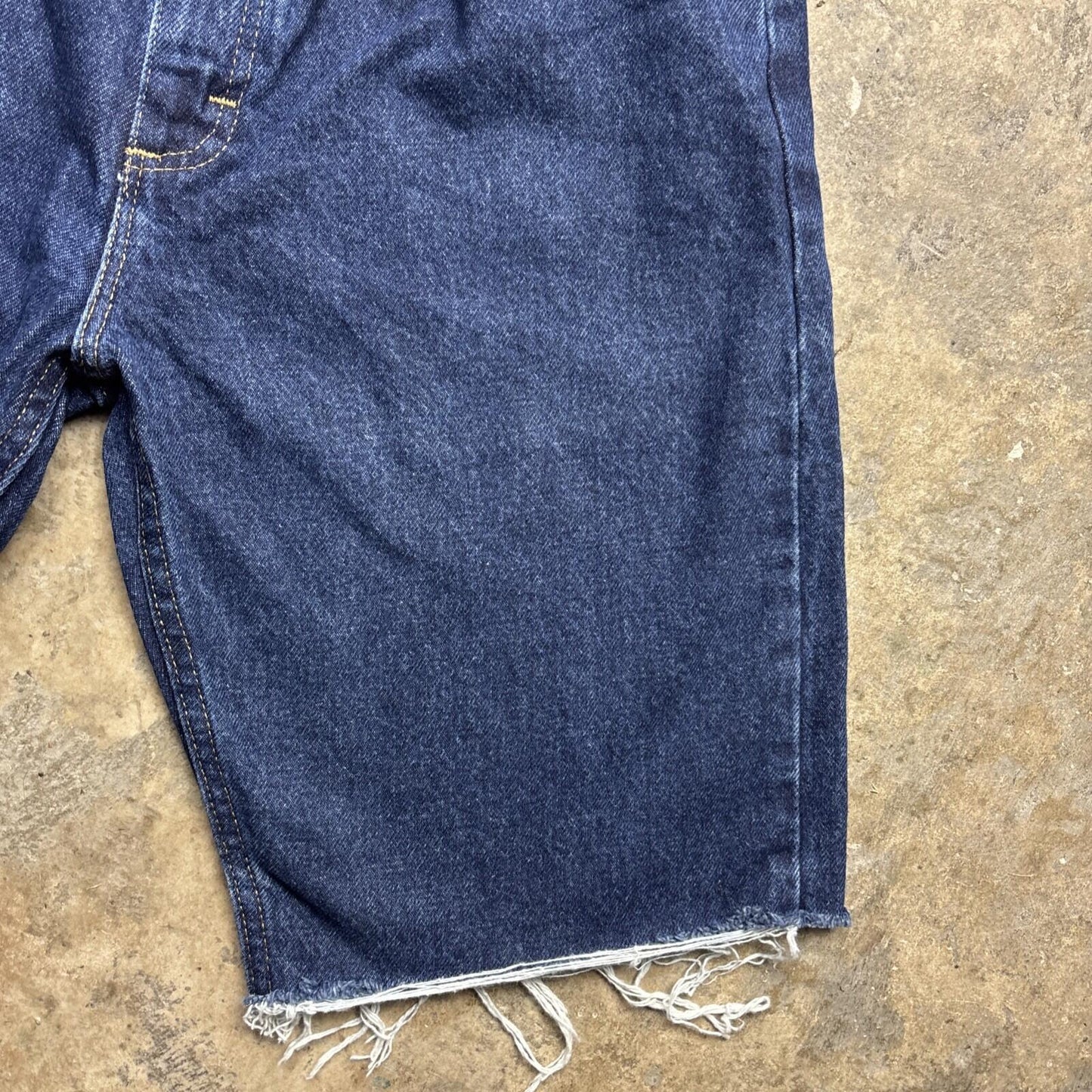 Blue Denim Wrangler Men’s Cut Off Shorts | W32