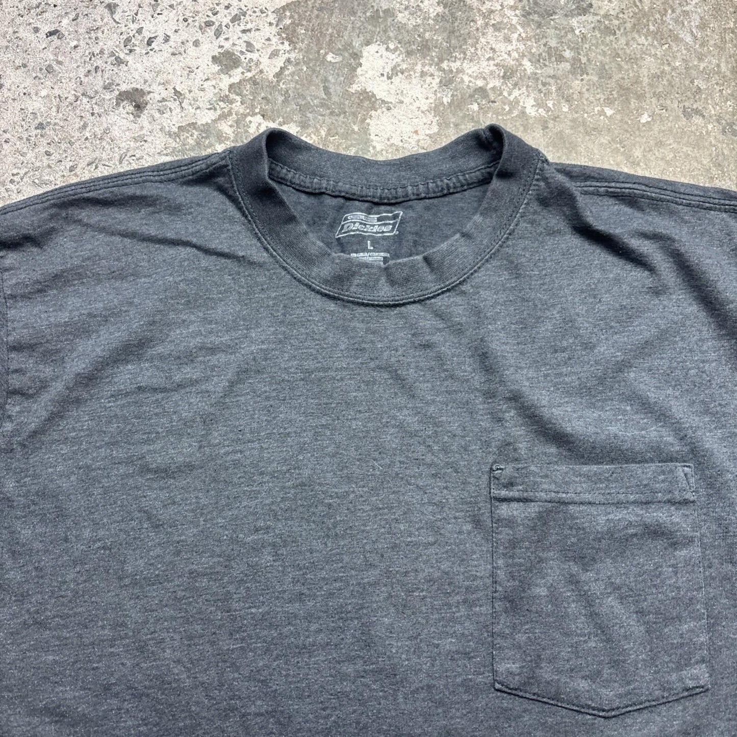 Grey Dickies Single Pocket Men’s T-shirt | L