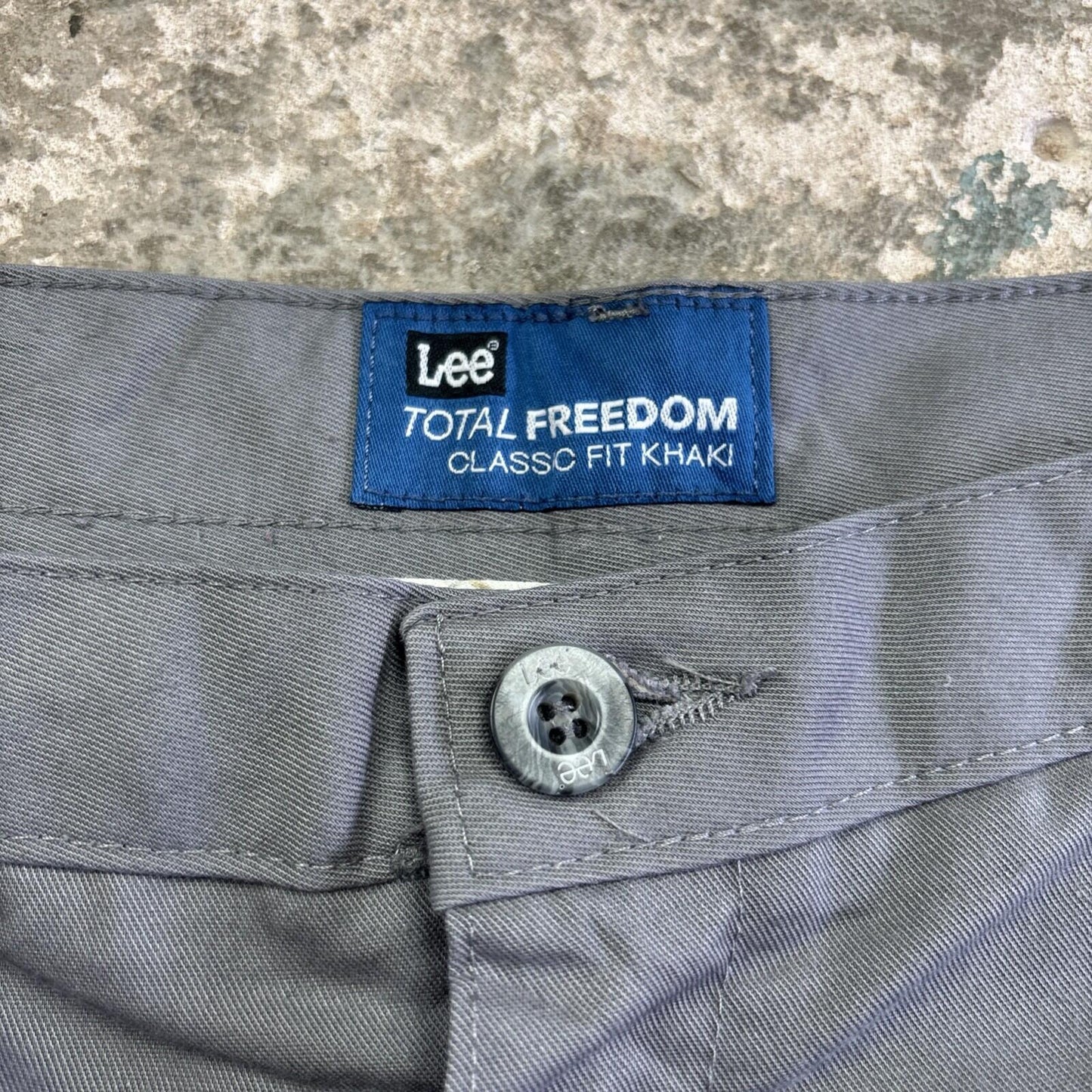 Grey Lee Cut Off Chino Shorts | W40"