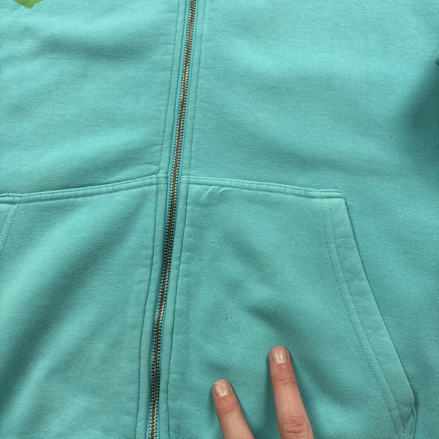 Blue Quiksilver Y2K Graphic Full Zip Hoodie | Size L