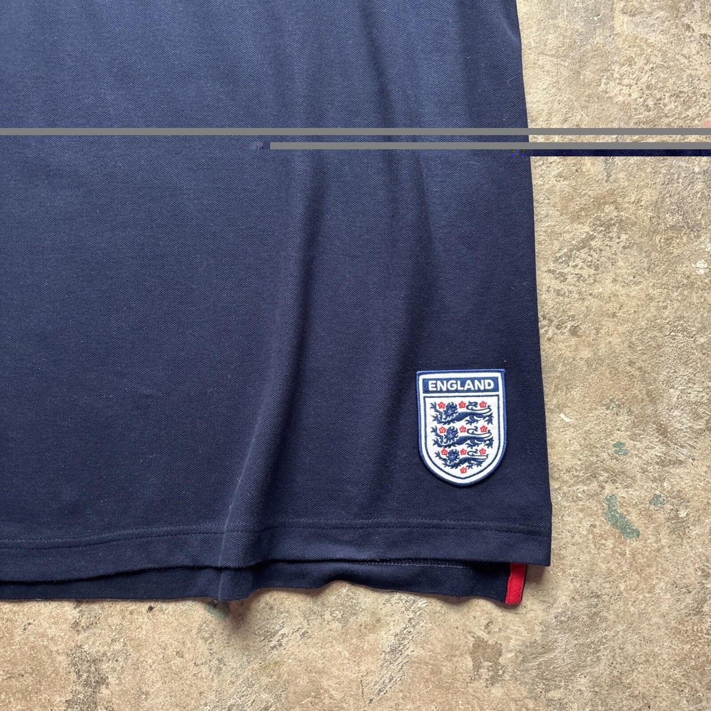BNWT 00s Marks and Spencer Navy England Football Polo Shirt | XL