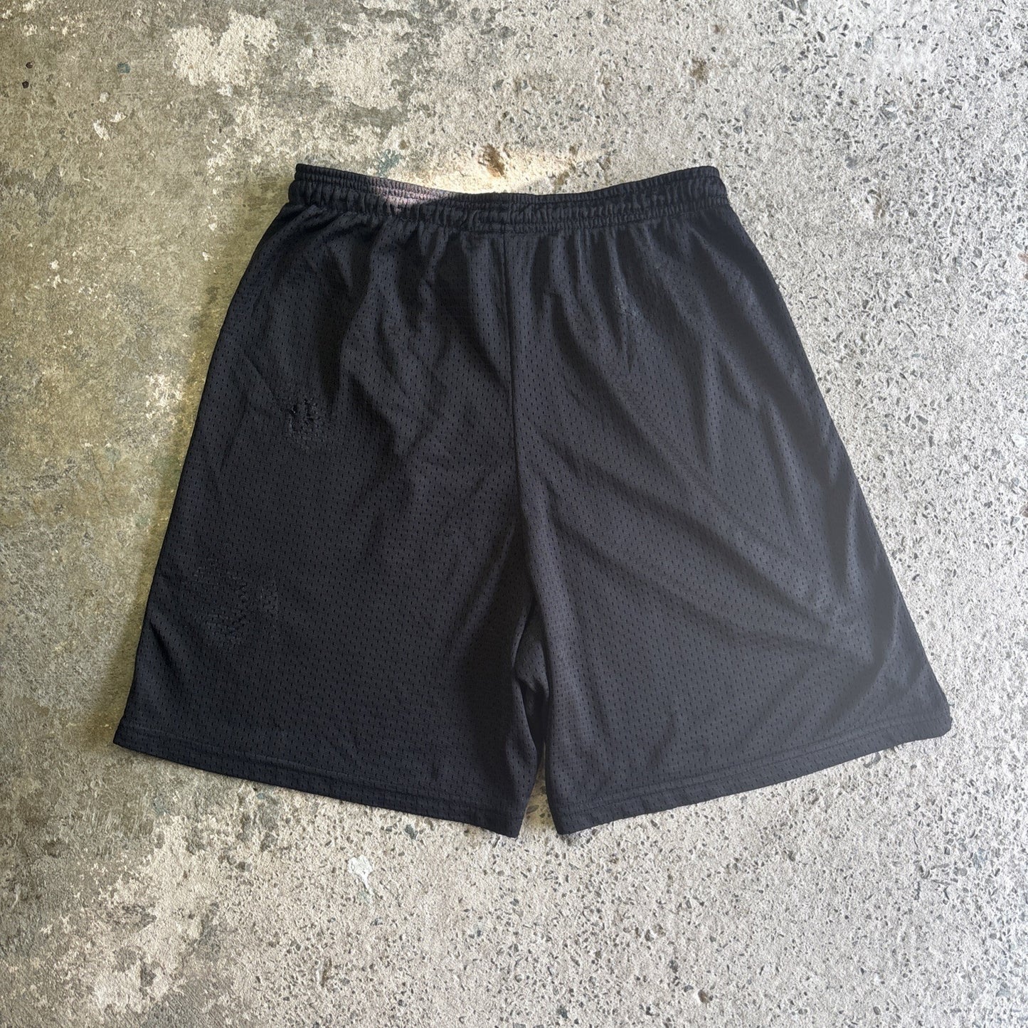 Black Elasticated Waist Football Shorts | Size: M