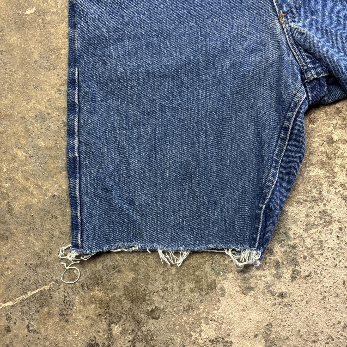 Blue Denim Lee Cut Off Jean Shorts | W33"