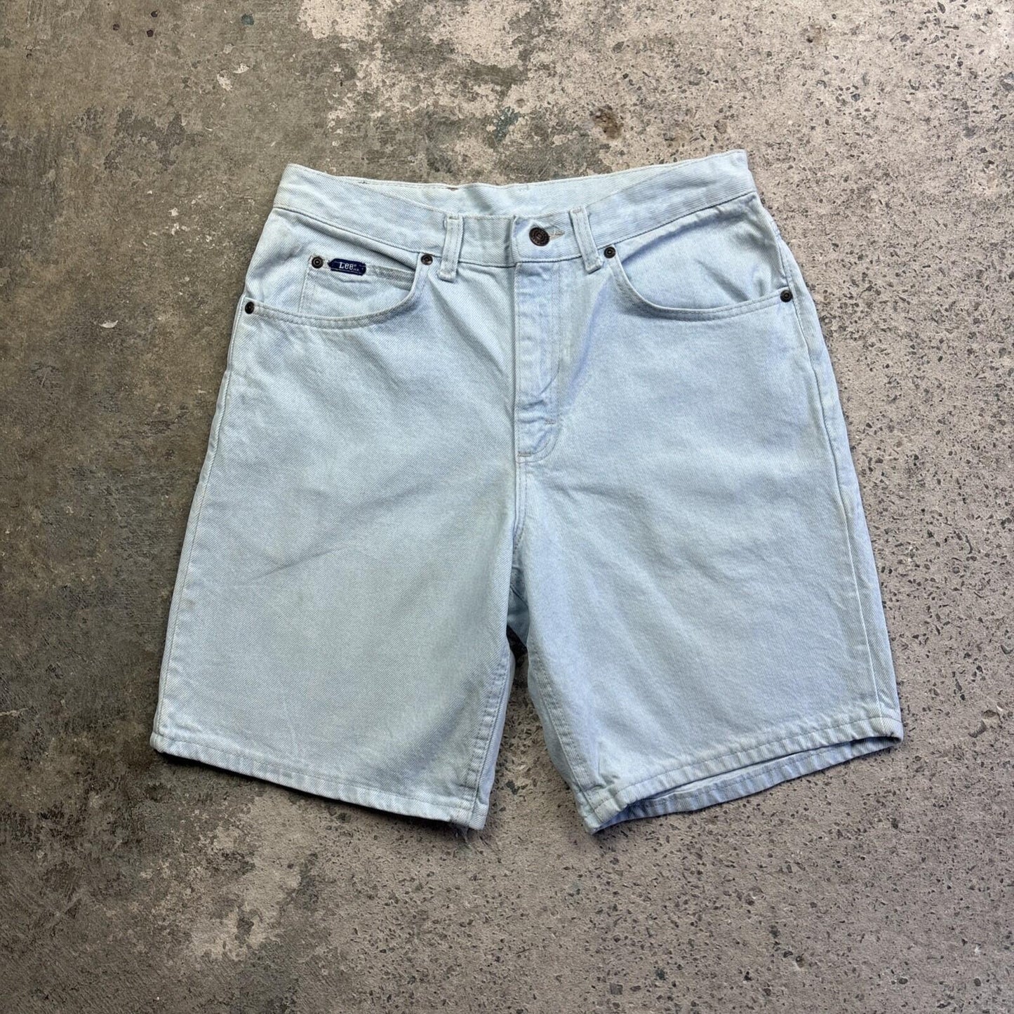 Light Blue Denim Lee Jean Shorts | W32"
