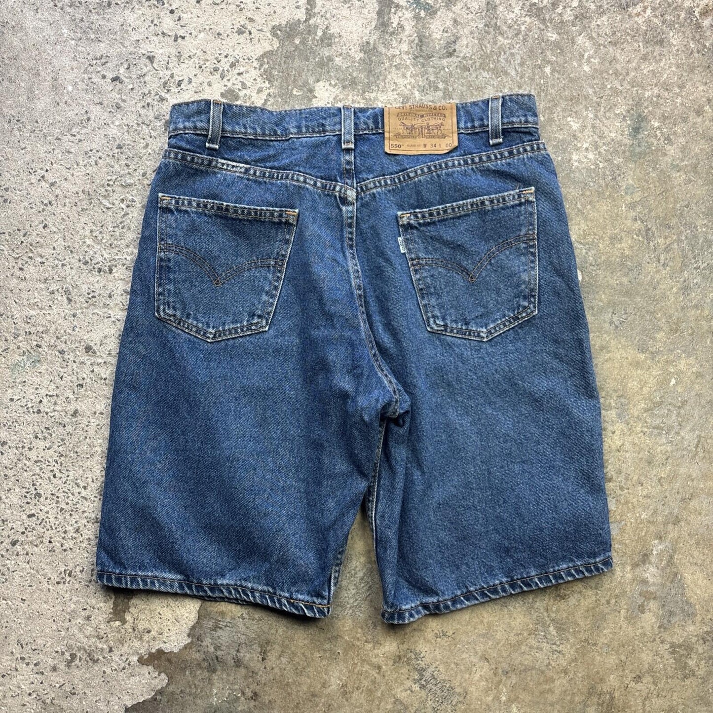 Levi's 550 Men's Denim Shorts Blue, Relaxed Fit, Made in USA - W34