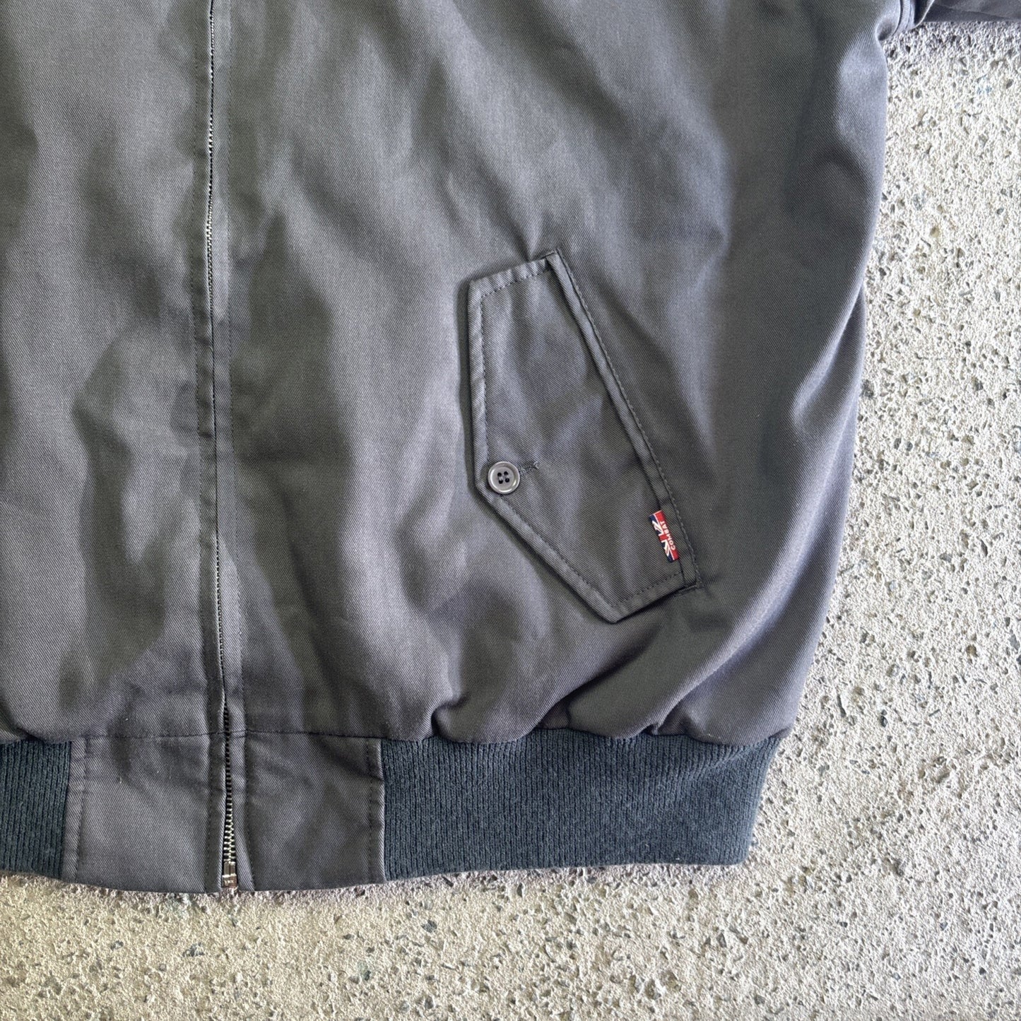 Grey Harrington Jacket W/ Tartan Interior | Size XL