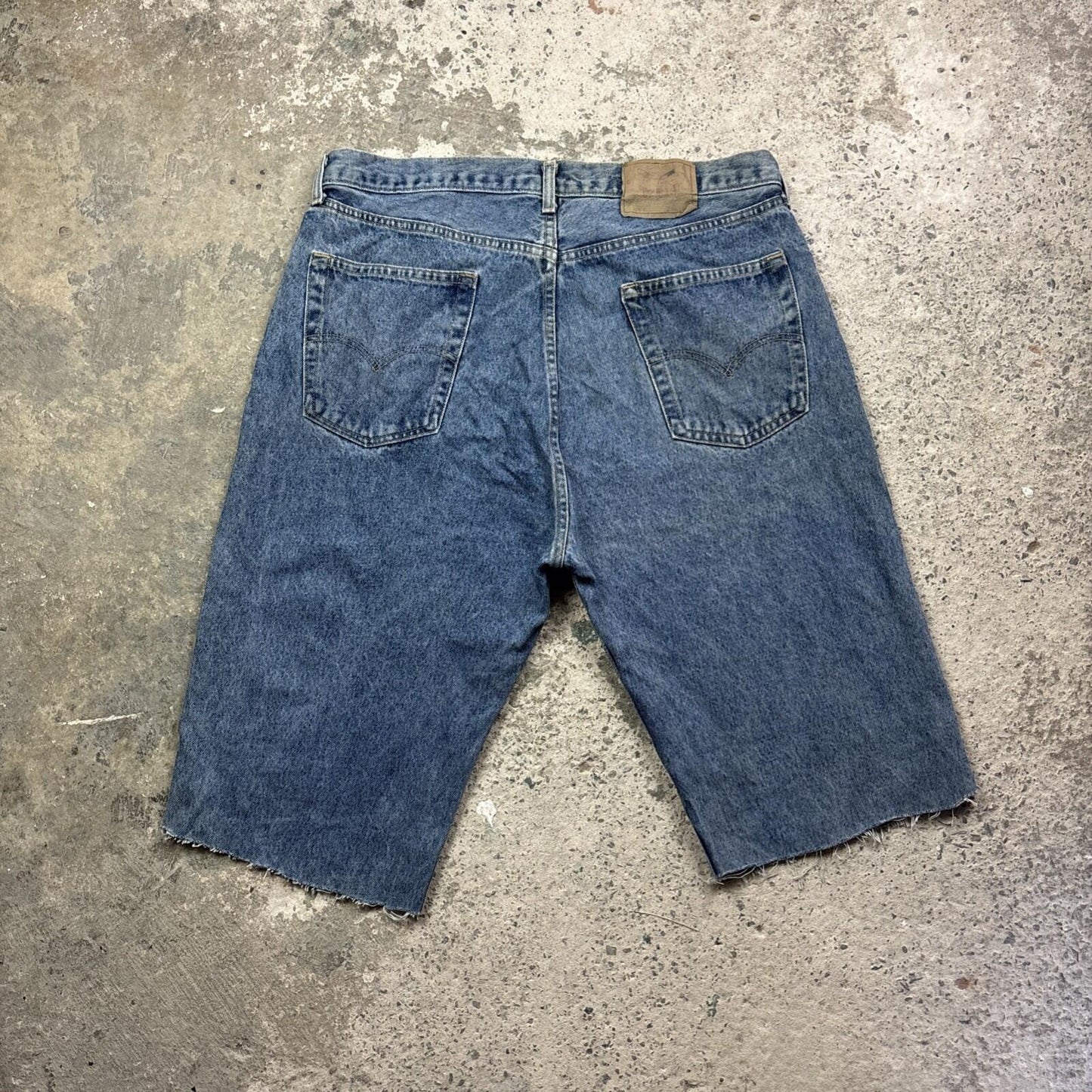 Blue Denim Levi’s 508 Cut Off Jorts | W36"