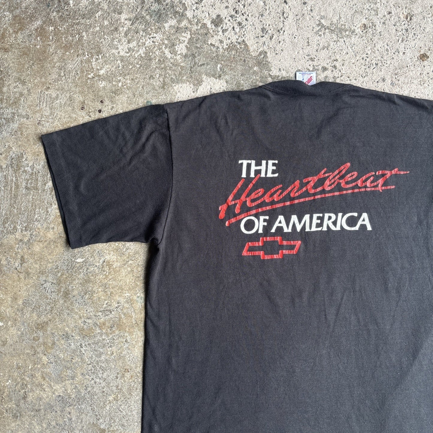 Black Chevrolet Graphic Print Single Stitch T-Shirt | Size L