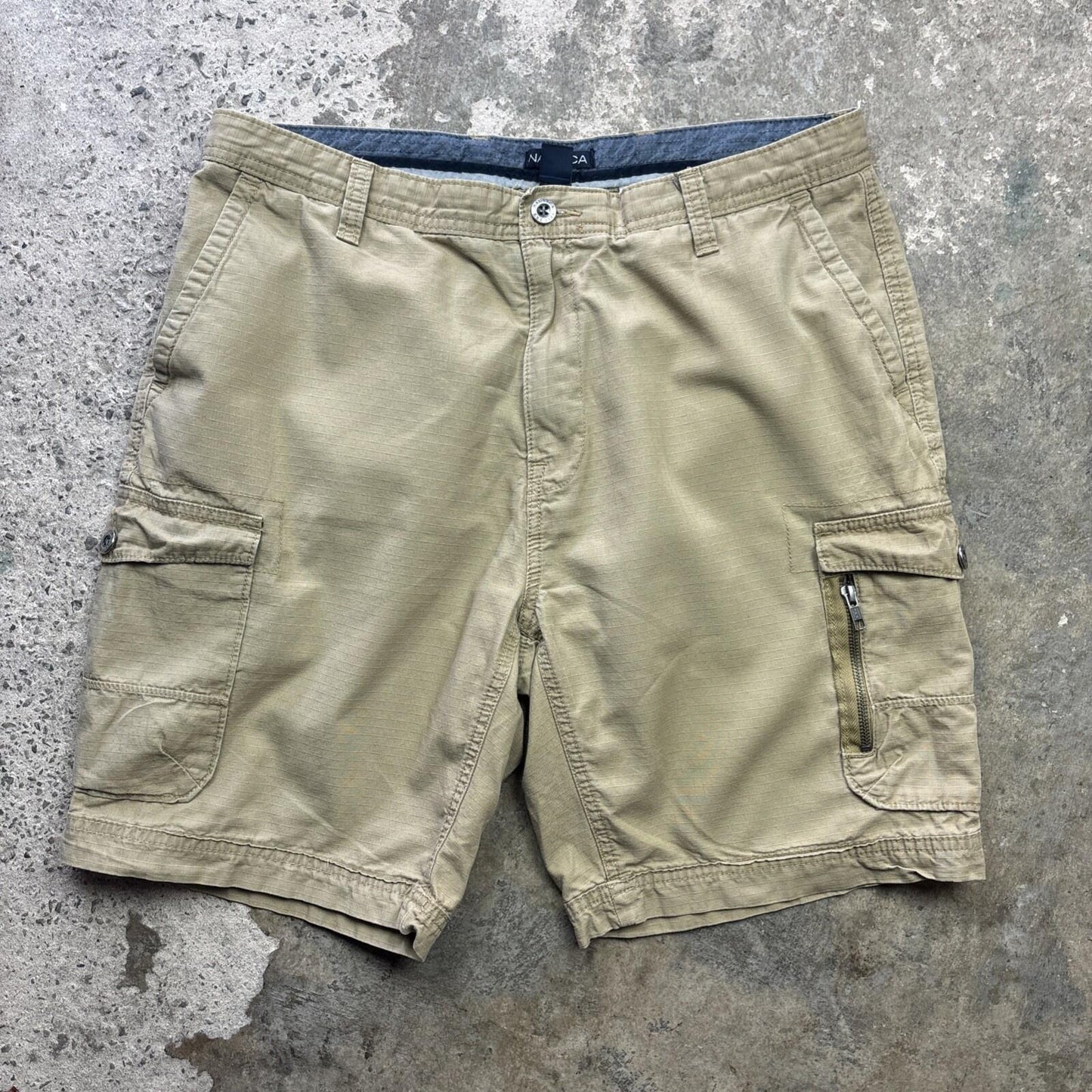 Tan Nautica Men’s Cargo Shorts 100% Cotton | W34