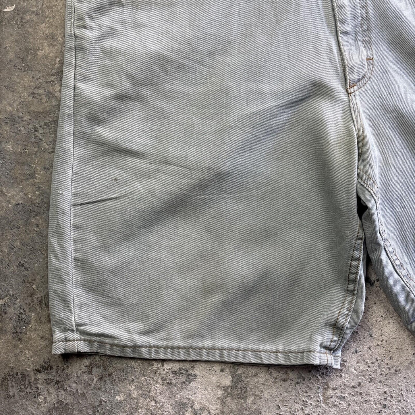 Grey Denim Lee Relaxed Fit Denim Jean Shorts | W38"