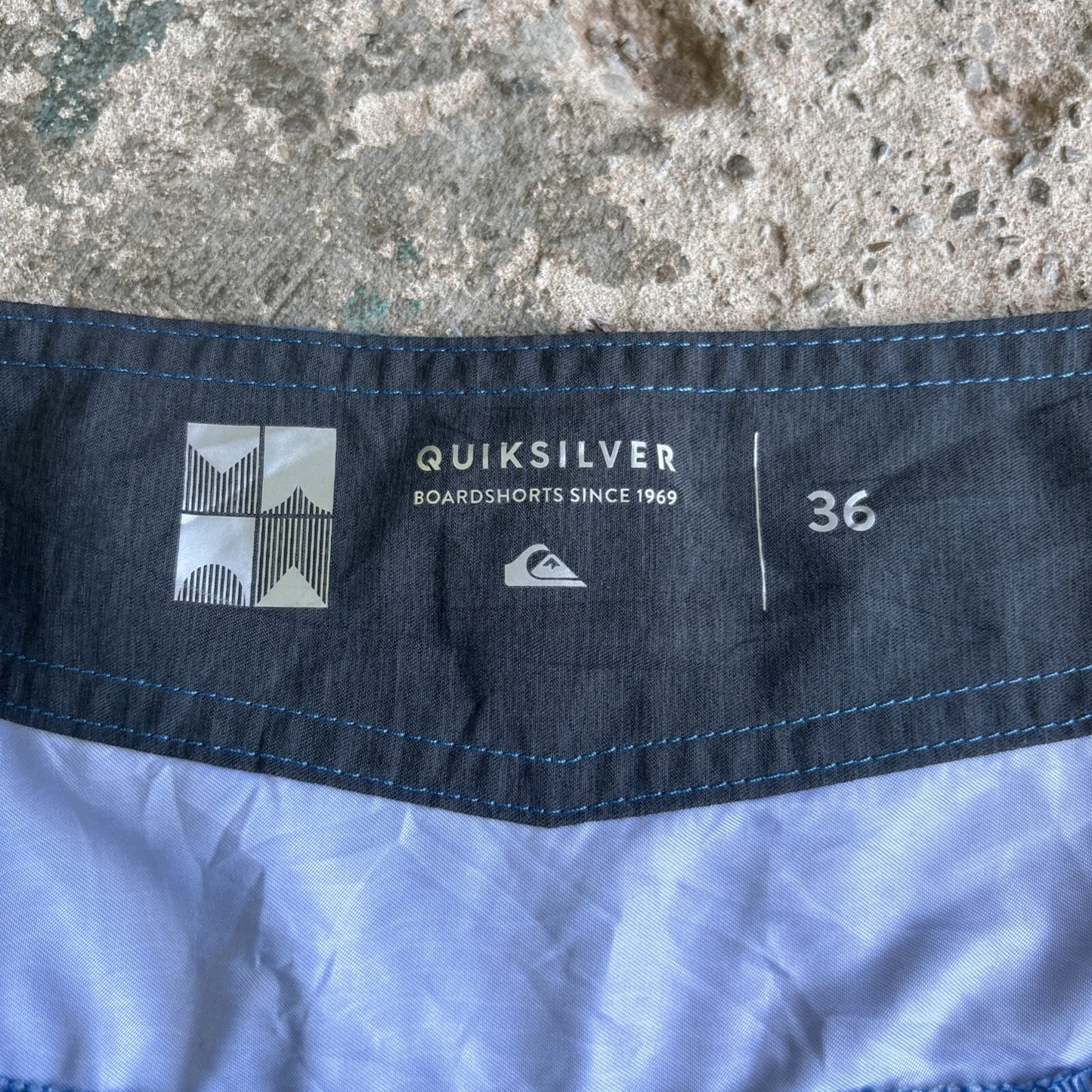 Blue & Yellow Quiksilver Gradient Board Shorts | W36"