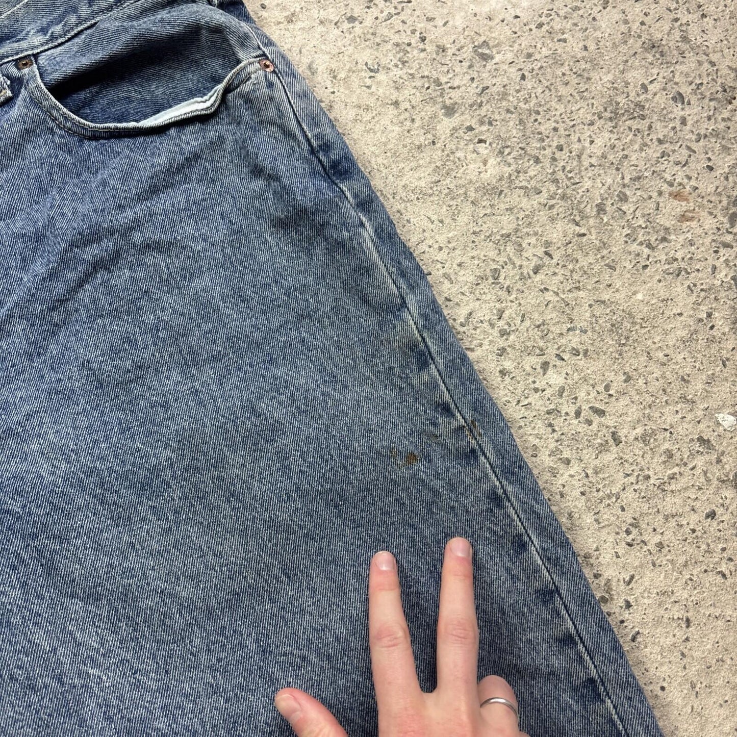 Blue Denim Levi’s 508 Cut Off Jorts | W36"
