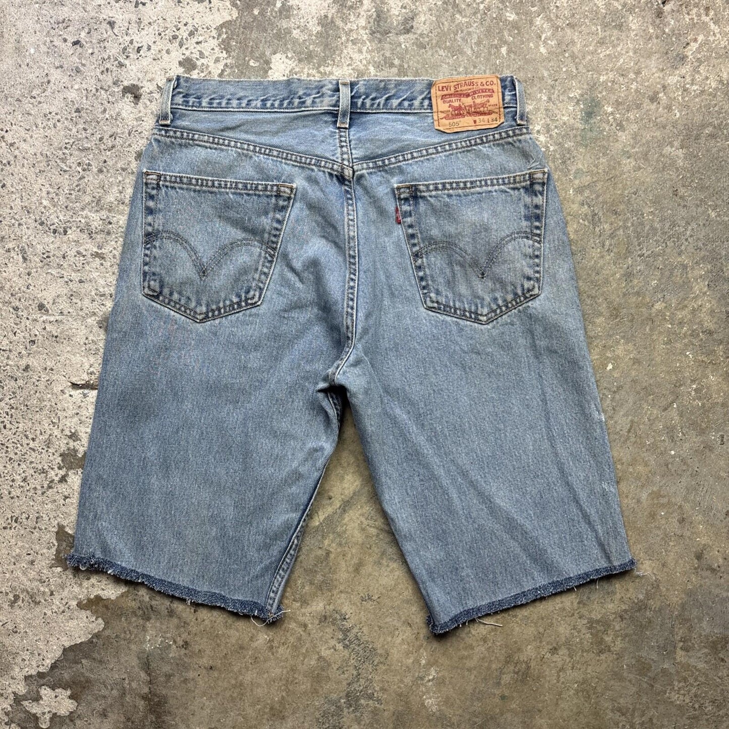 Blue Denim Levi’s 505 Men’s Cut Off Shorts | W34
