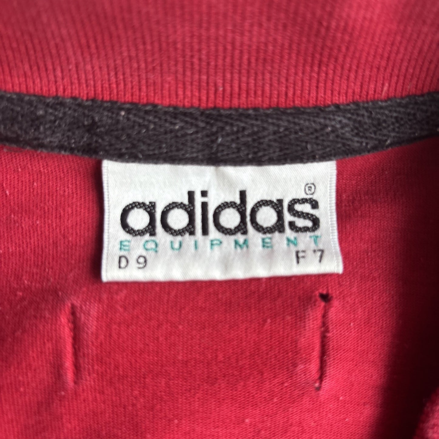 Vintage 90s Red Adidas Button Up Polo Shirt | Size: XL