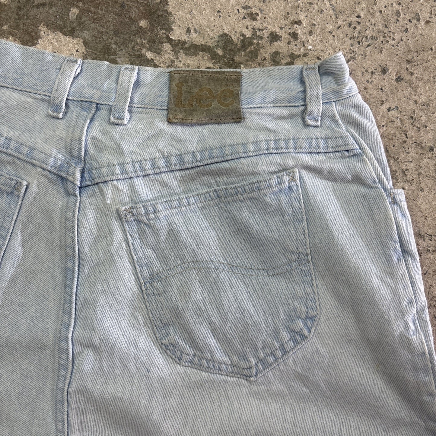 Light Blue Denim Lee Jean Shorts | W32"