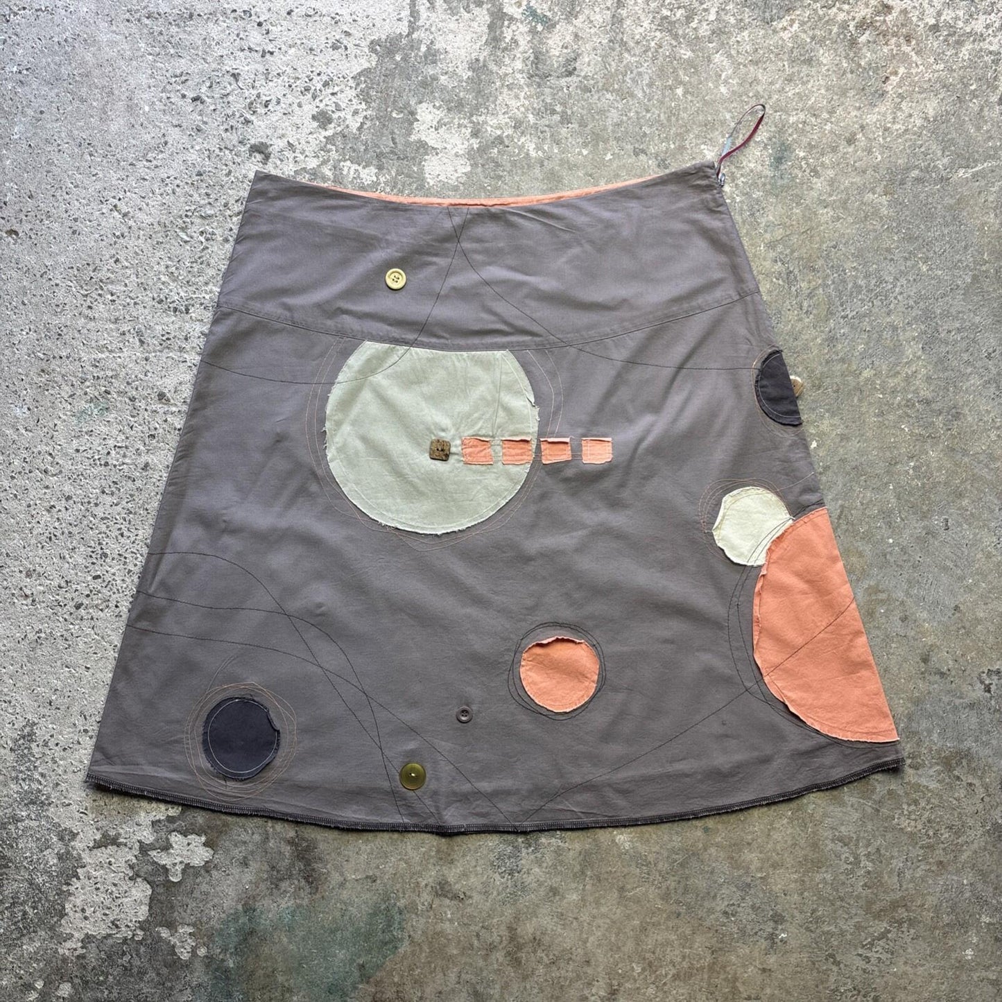 Y2K Style White Stuff Brown Skirt - Size 16
