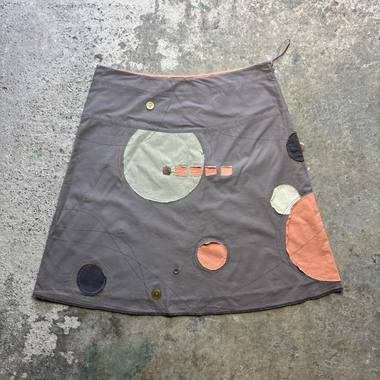 Y2K Style White Stuff Brown Skirt - Size 16