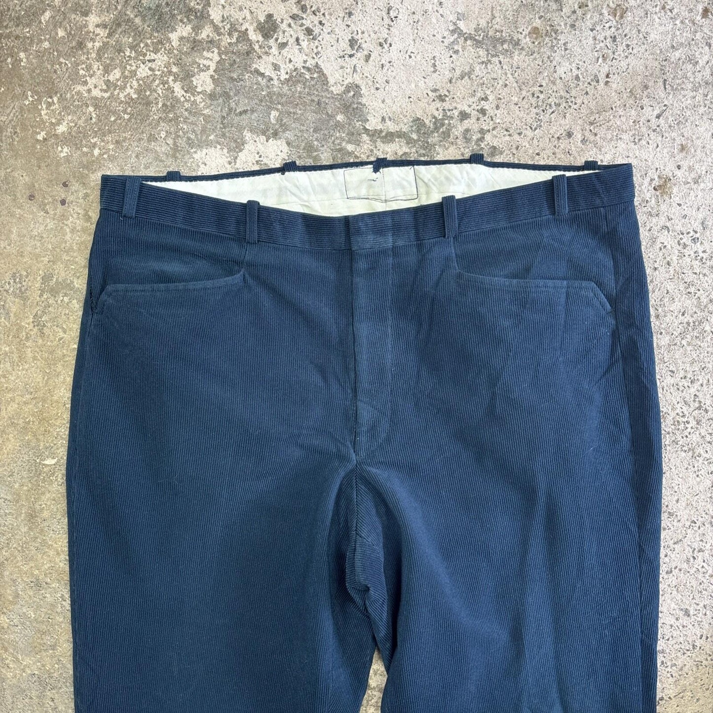 Men's Navy Blue Corduroy Arnold Palmer Trousers | W36"
