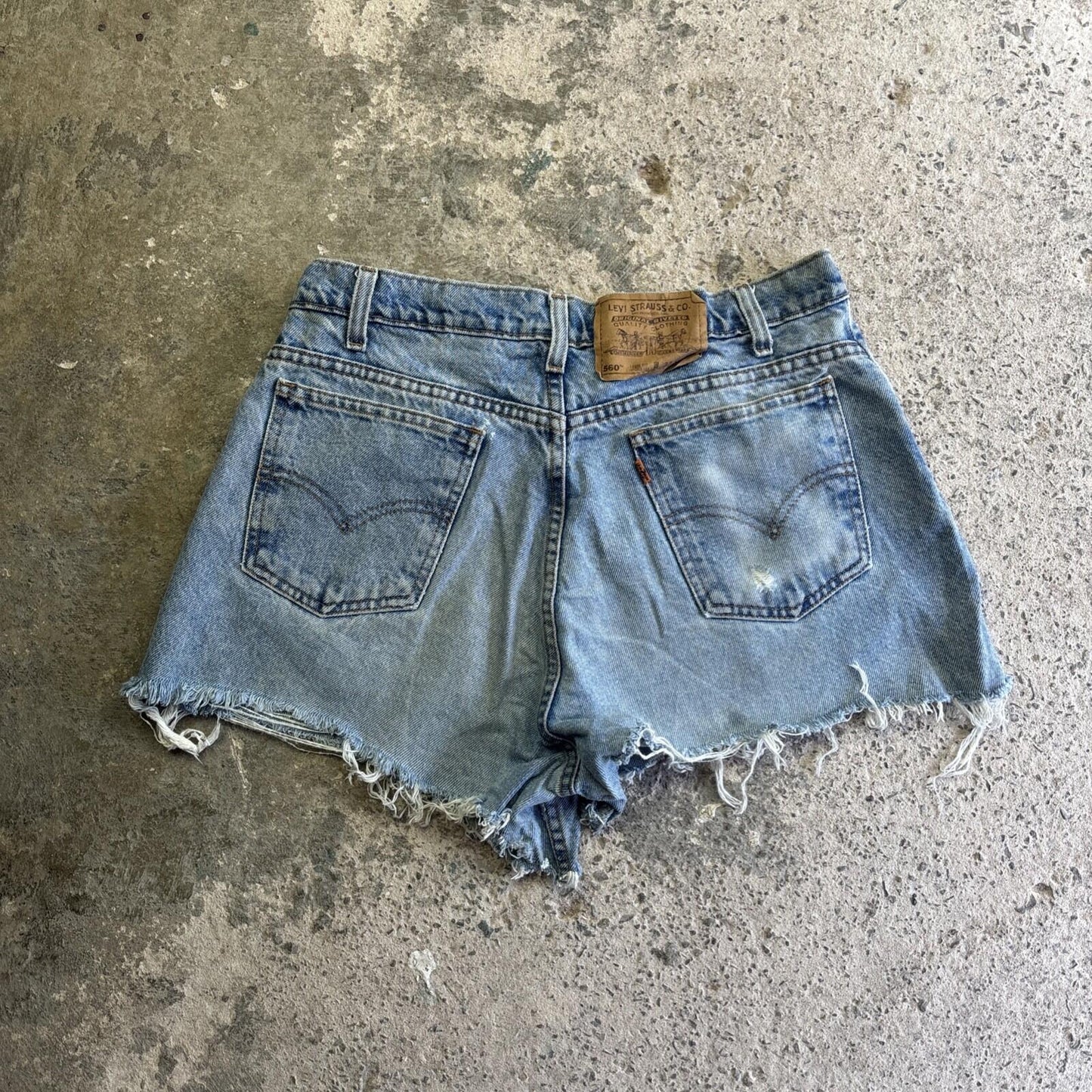 Light Blue Denim Levi’s Cut Off Short Shorts | W33"