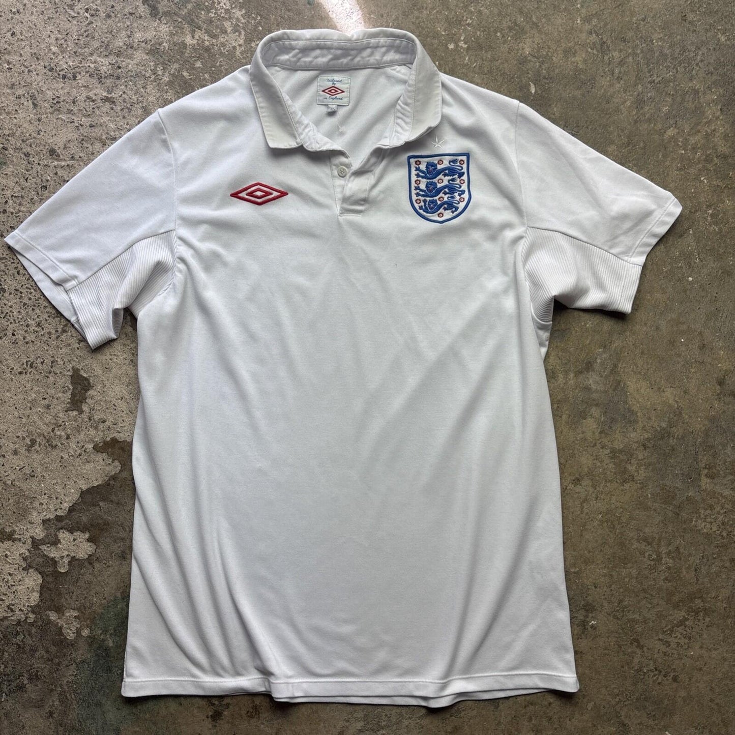 England Umbro 2009/10 White Home Men's Football Shirt | M / C40