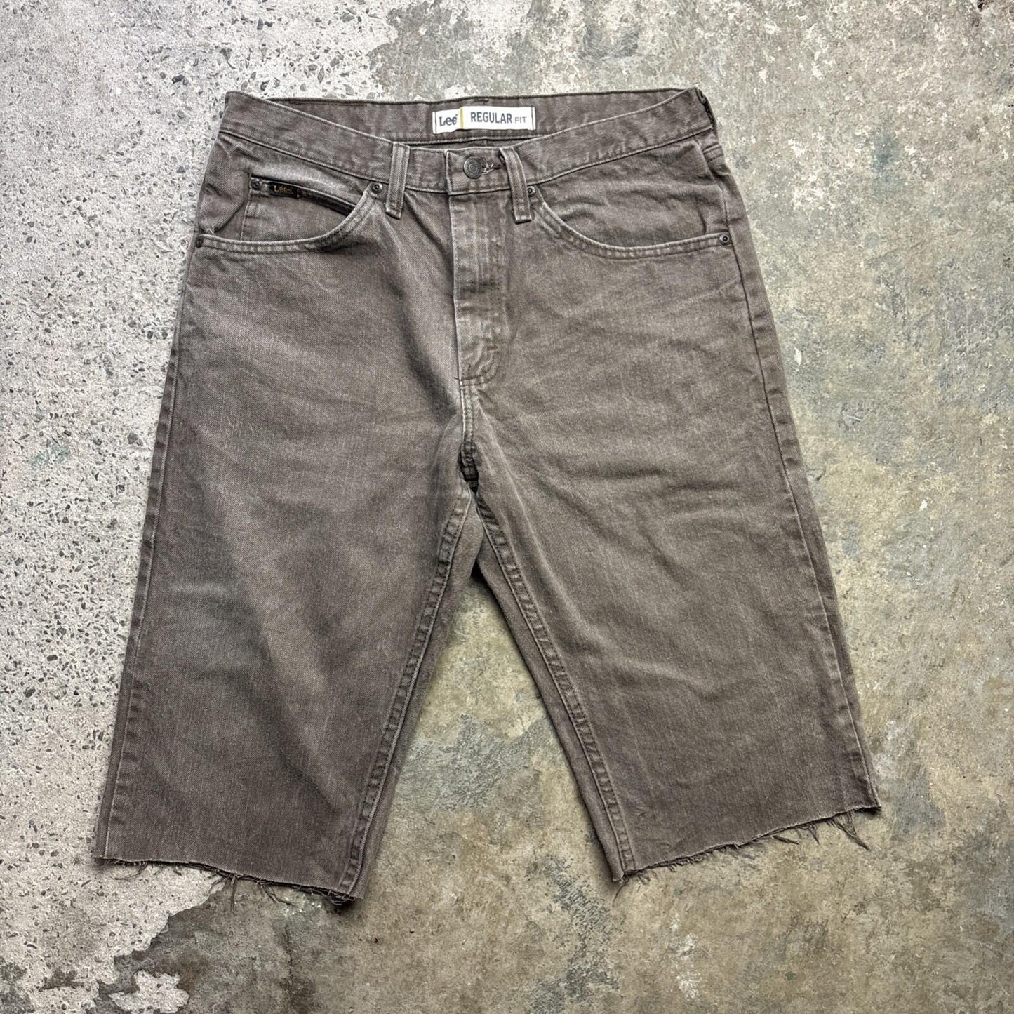 Brown Lee Cut Men’s Off Shorts Jorts | W32