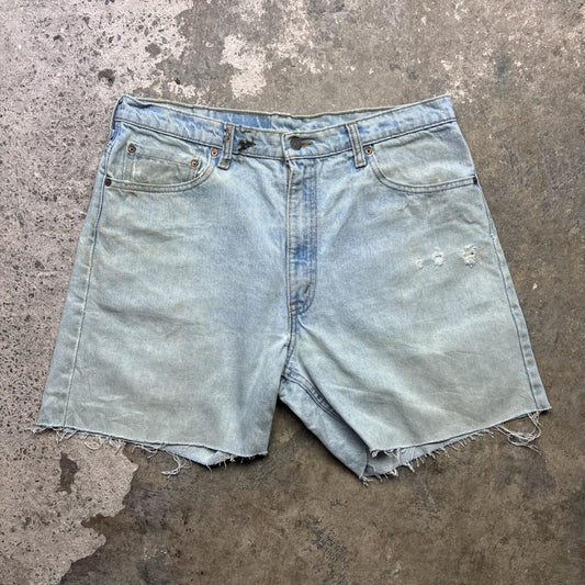 Vintage Light Blue Levi’s Men’s Cut Off Shorts Made In Canada | W36