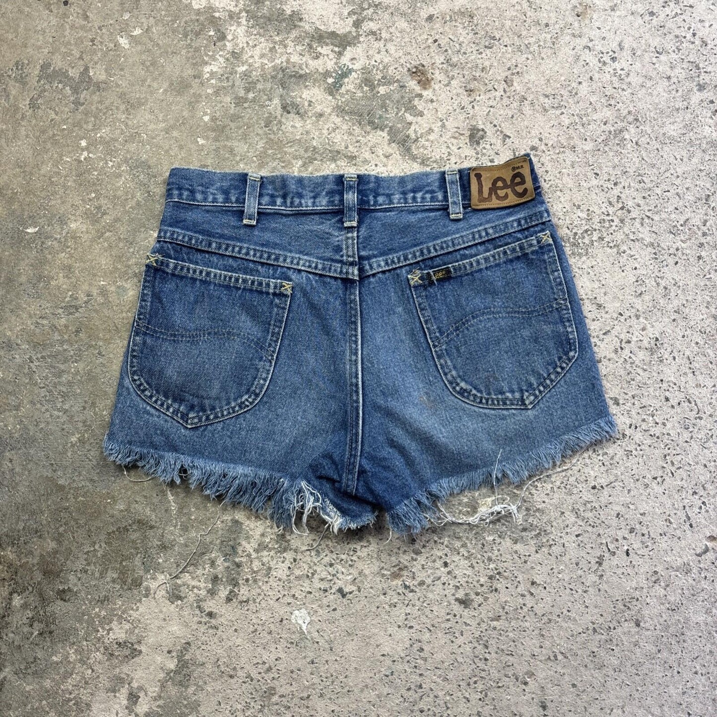 Blue Denim Lee Jean Short Shorts | W31