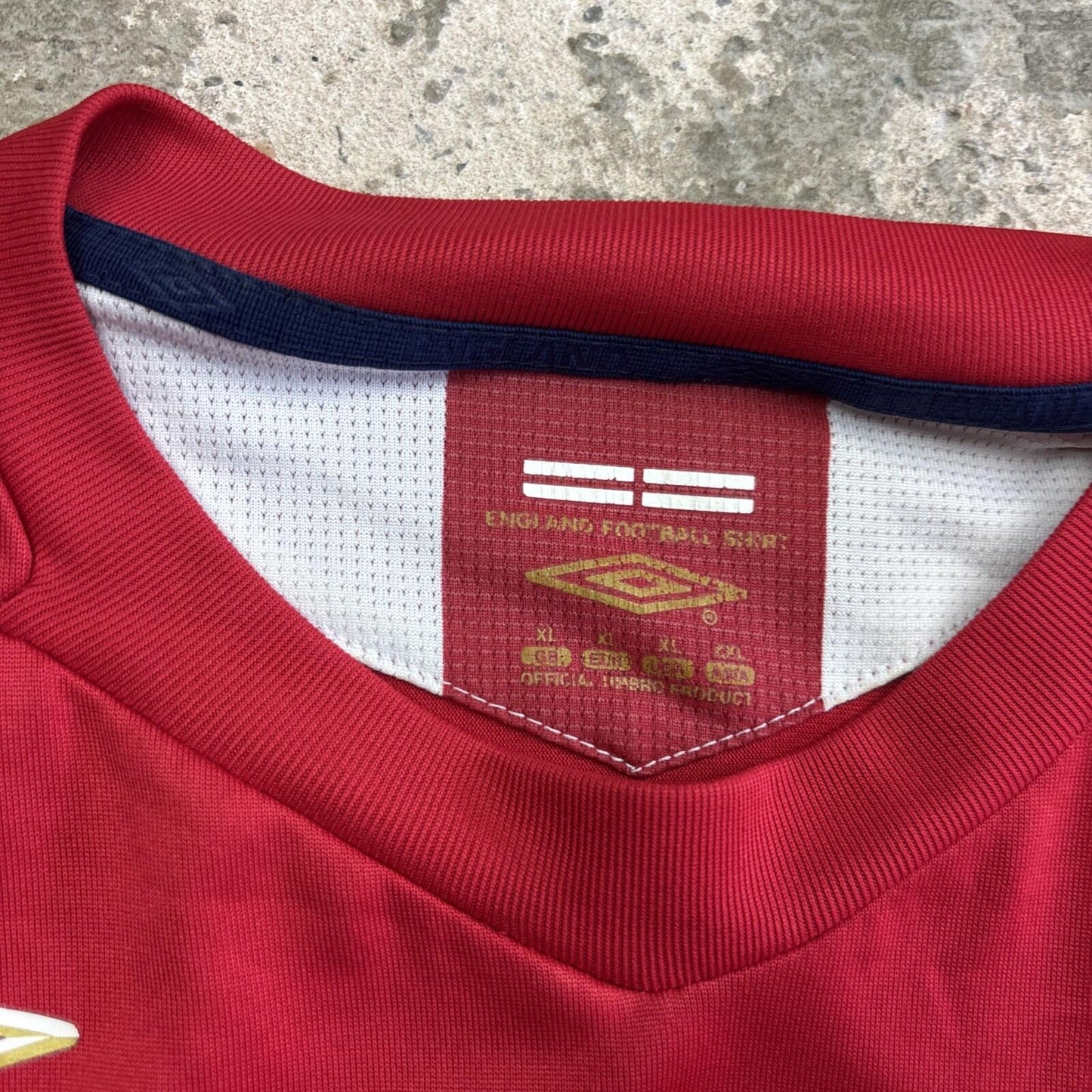 2006-08 Red Umbro England Football Men’s Shirt | XL
