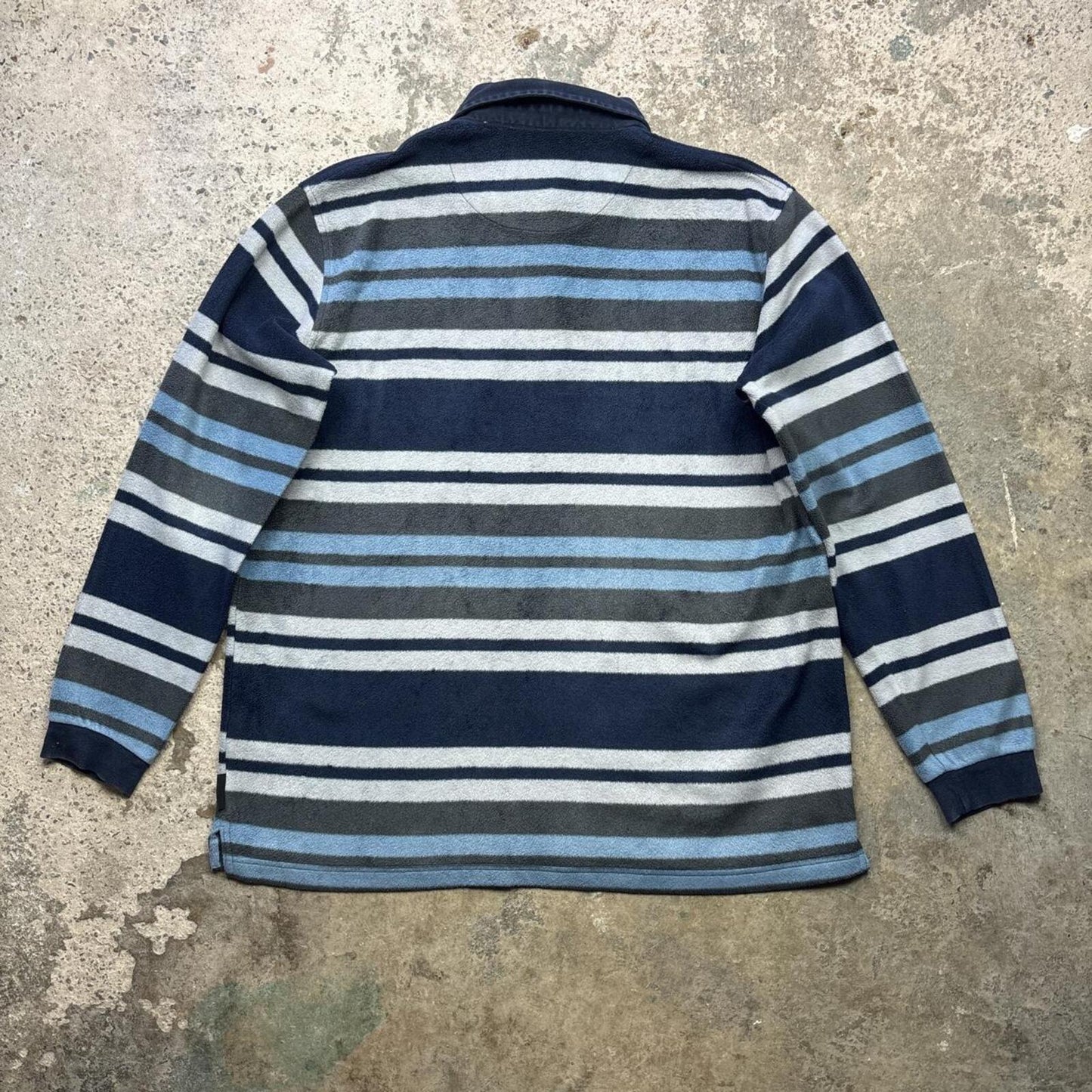 Striped Guinness Fleece Polo Shirt - XL