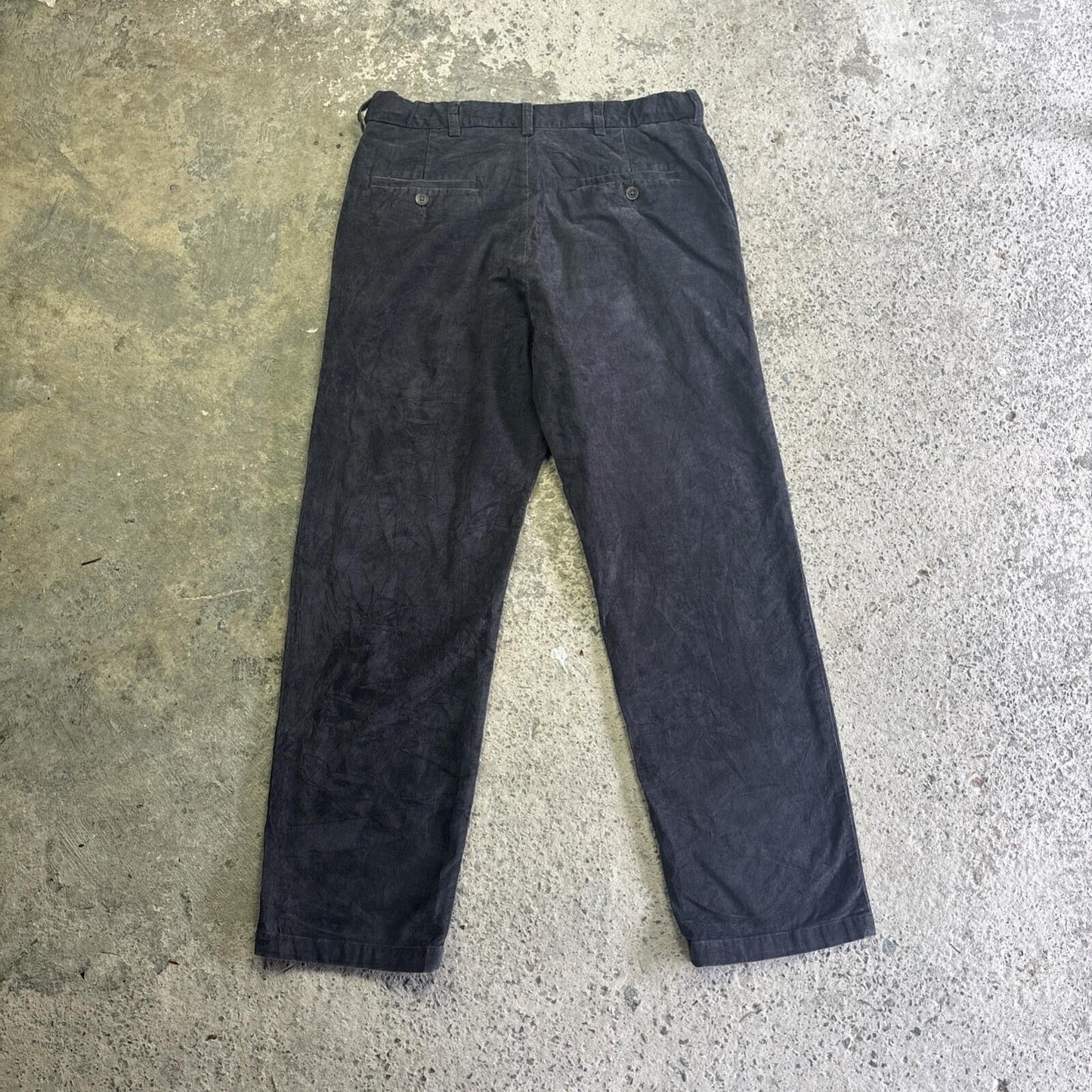 Navy Blue Corduroy Haggar Trousers | W34"
