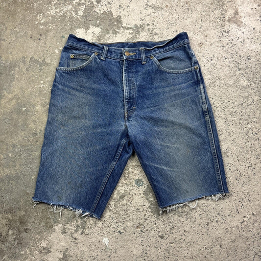 Blue Denim Levi’s Cut Off Jean Shorts | 33"