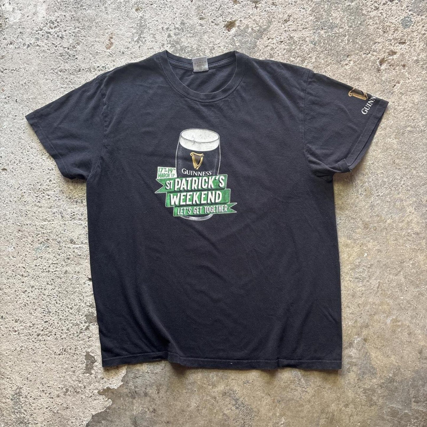 Black Guinness St Patrick’s Day 2017 t-shirt - XL