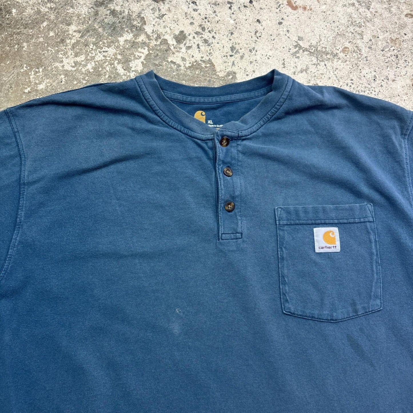 Blue Carhartt Original Fit Button-up Men’s T-shirt | Size XL