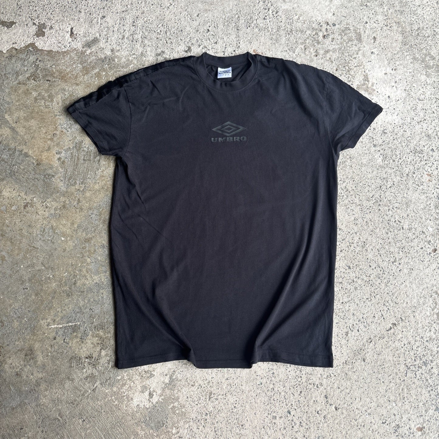 Black Umbro Logo T-Shirt With Shoulder Design | Size L