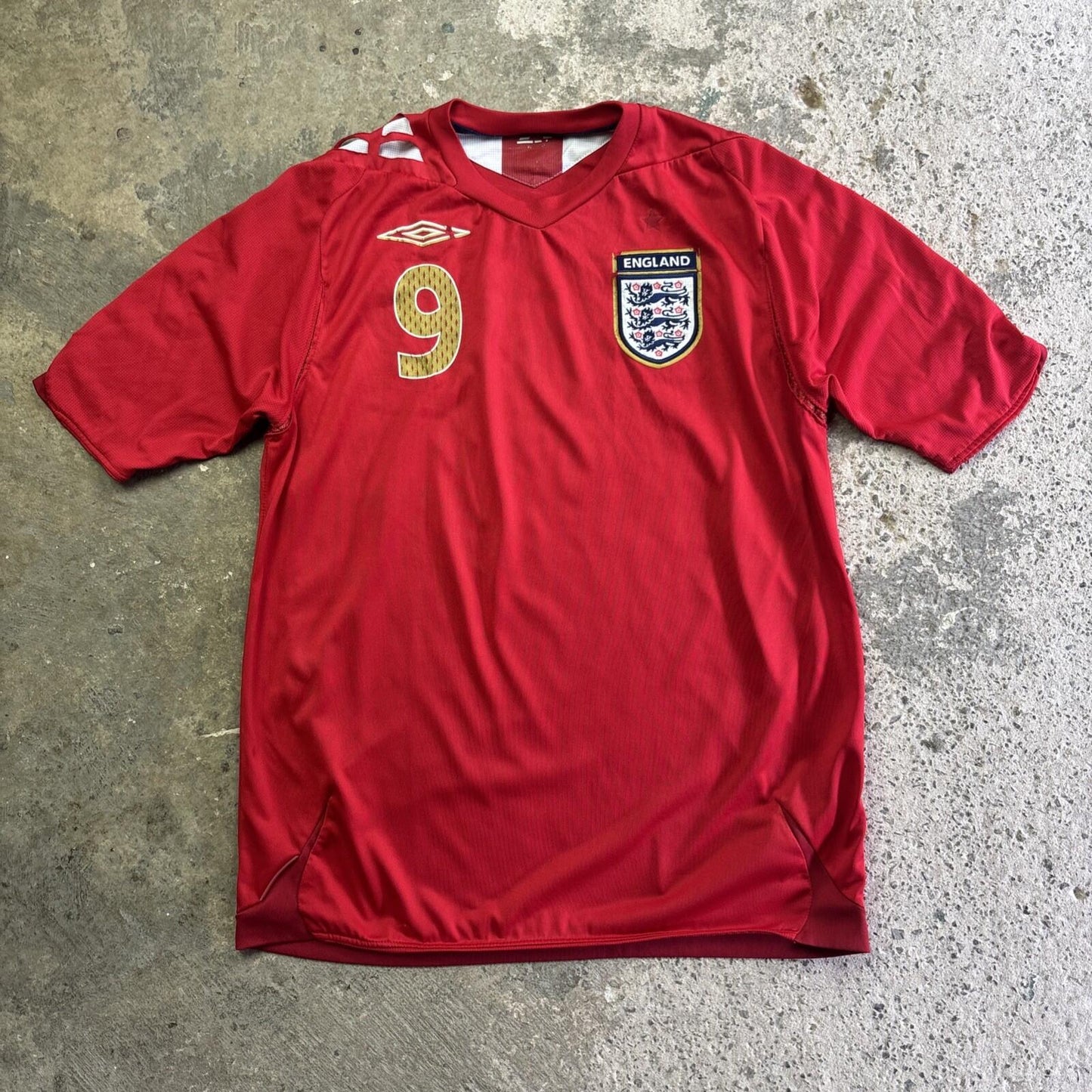 2006-08 Umbro England Rooney #9 Away Football Men’s Shirt | M