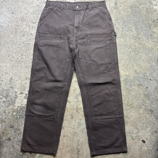 Brown Carhartt Double Knee Men’s Dungaree Fit Trousers | W36L36