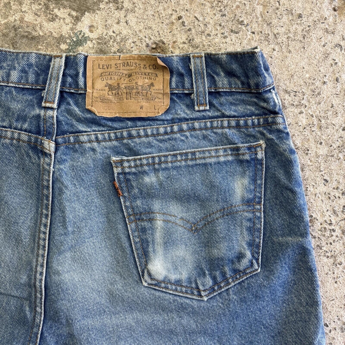 Blue Denim Levi’s Denim Cut Off Short Shorts  | W34"