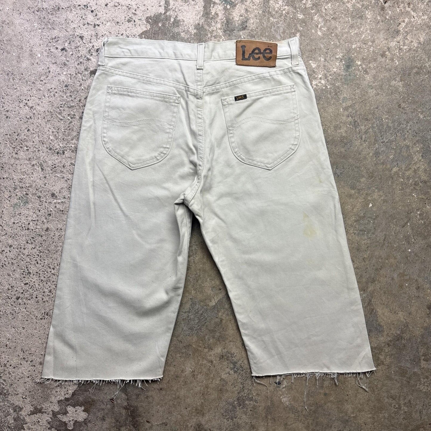 Cream Lee Men’s Cut Off  Shorts Jorts | W33